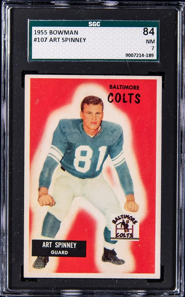 1955 Bowman Art Spinney #107 card image