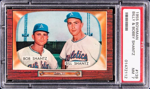 1955 Bowman Billy & Bobby Shantz #139 card image