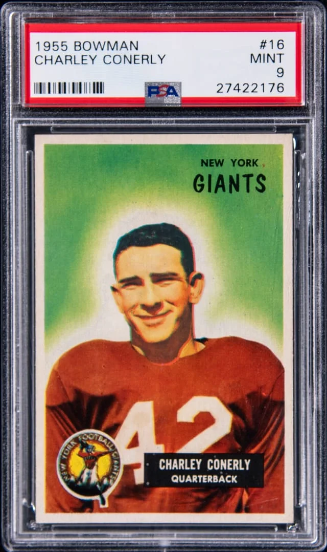 1955 Bowman Charley Conerly #16 card image