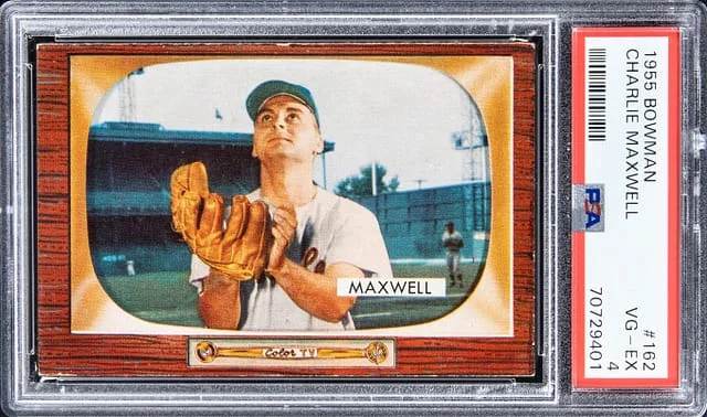 1955 Bowman Charlie Maxwell #162 card image