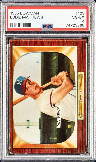 1955 Bowman Eddie Mathews #103 card image