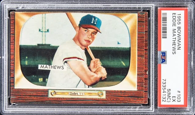 1955 Bowman Eddie Matthews #103 card image
