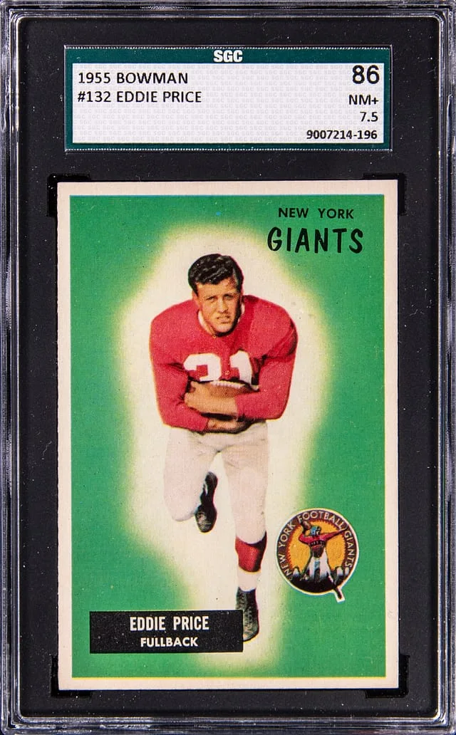1955 Bowman Eddie Price #132 card image