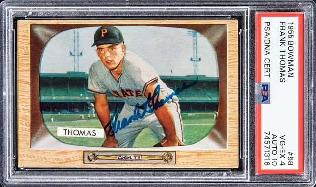 1955 Bowman Frank Thomas #58 card image