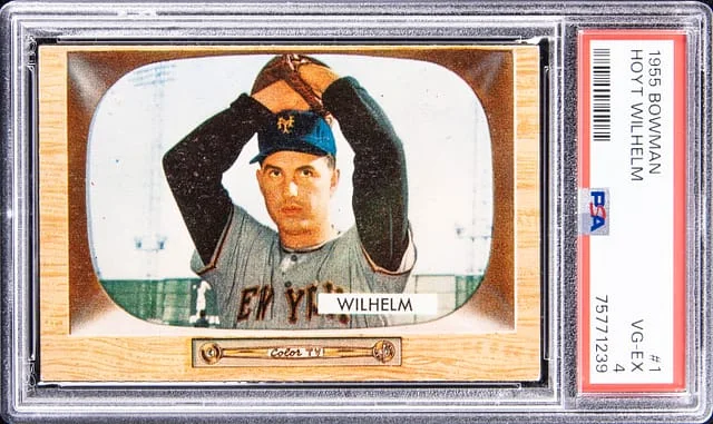 1955 Bowman Hoyt Wilhelm #1 card image