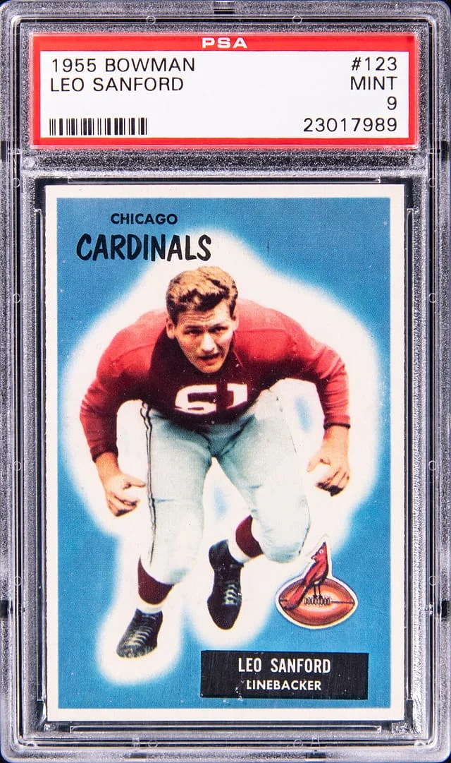 1955 Bowman Leo Sanford #123 card image