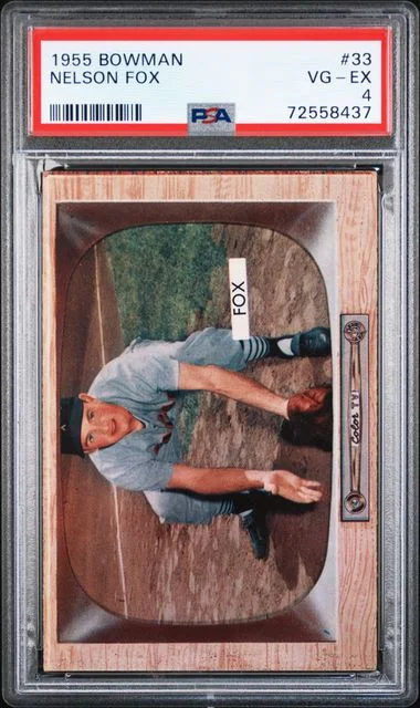 1955 Bowman Nelson Fox #33 card image