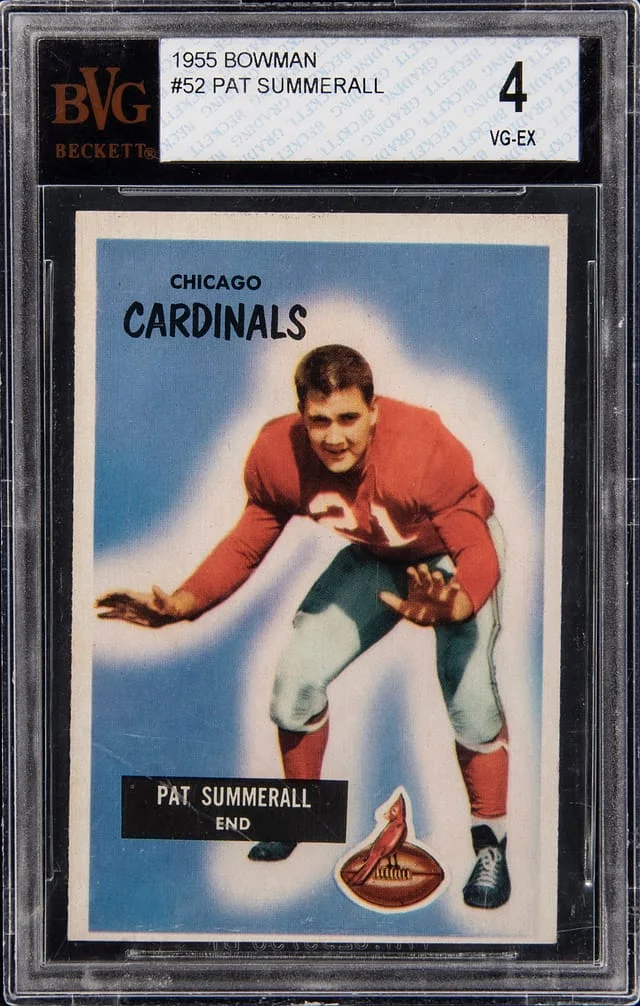 1955 Bowman Pat Summerall #52 card image