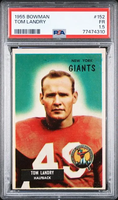 1955 Bowman Tom Landry #152 card image