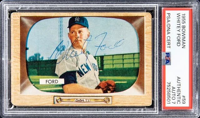 1955 Bowman Whitey Ford #59 card image