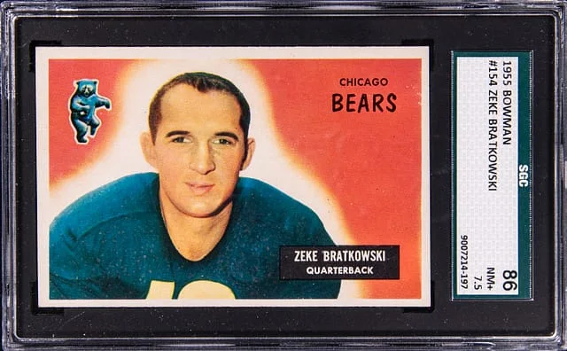 1955 Bowman Zeke Bratkowski #154 card image