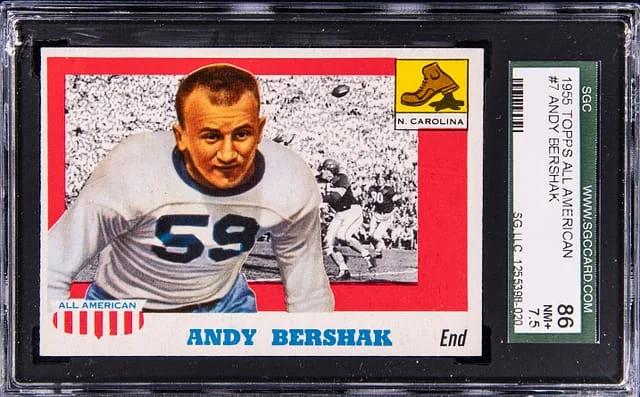 1955 Topps Andy Bershak All American #7 card image