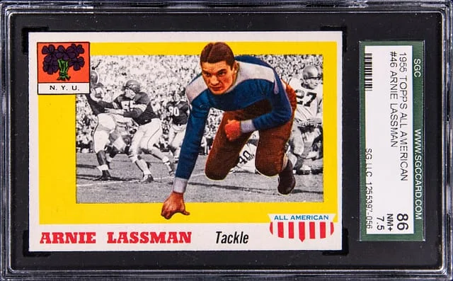 1955 Topps Arnie Lassman All American #46 card image