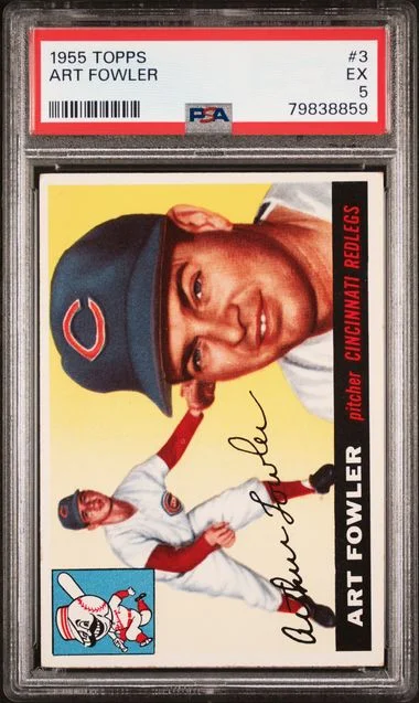 1955 Topps Art Fowler #3 card image