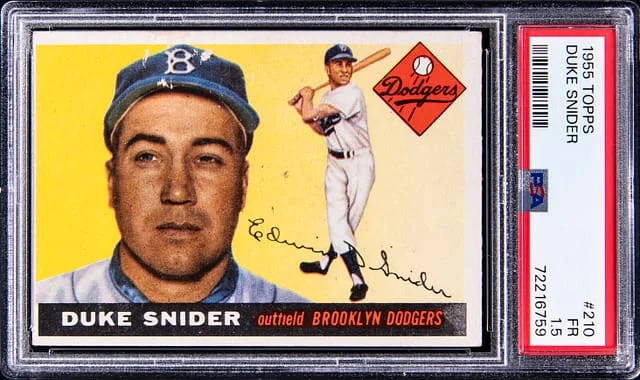 1955 Topps Baseball Duke Snider #210 card image