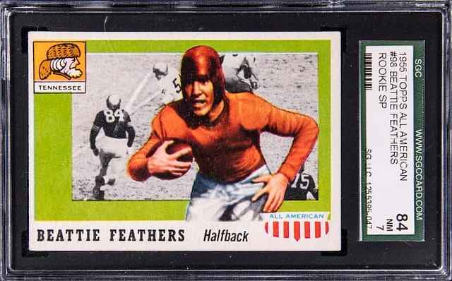 1955 Topps Beattie Feathers All American #98 card image