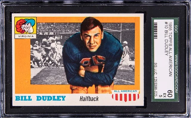 1955 Topps Bill Dudley All American #10 card image