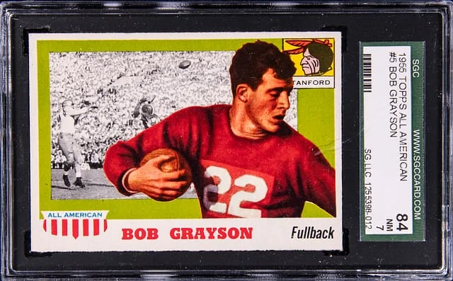 1955 Topps Bob Grayson All American #5 card image