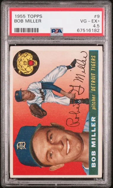 1955 Topps Bob Miller #9 card image