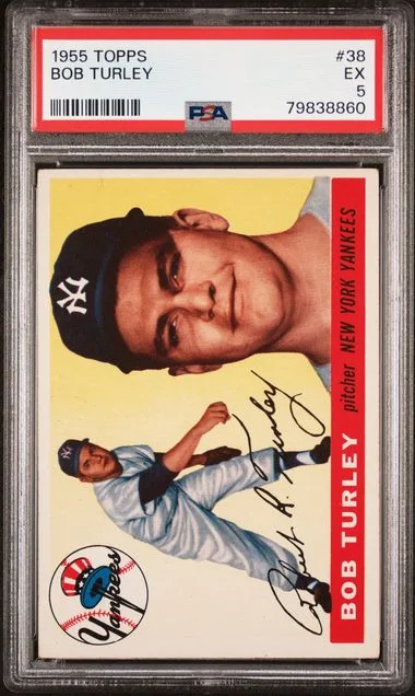 1955 Topps Bob Turley #38 card image