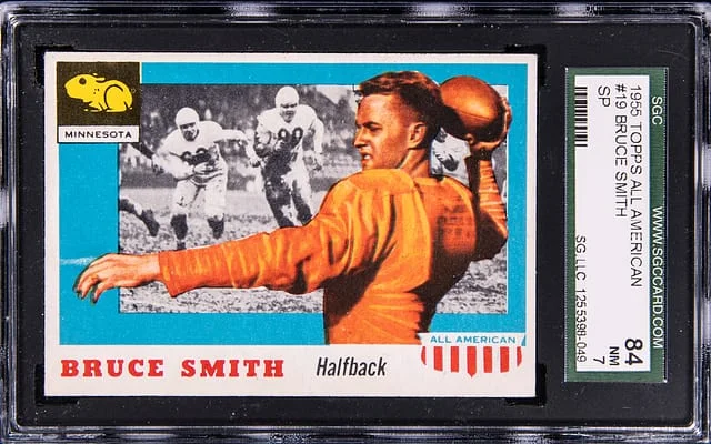 1955 Topps Bruce Smith All American #19 card image