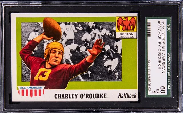 1955 Topps Charley O'Rourke All American #90 card image