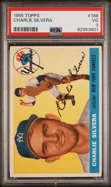 1955 Topps Charlie Silvera #188 card image