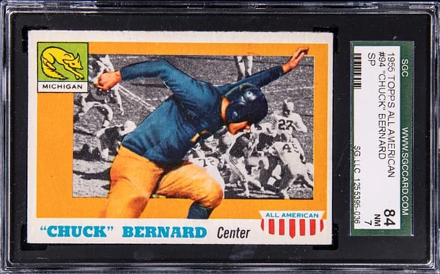 1955 Topps Chuck Bernard All-American #94 card image