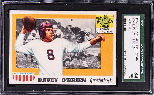 1955 Topps Davey O'Brien All American #34 card image