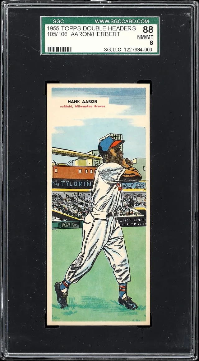 1955 Topps Double Headers Hank Aaron #no-number card image