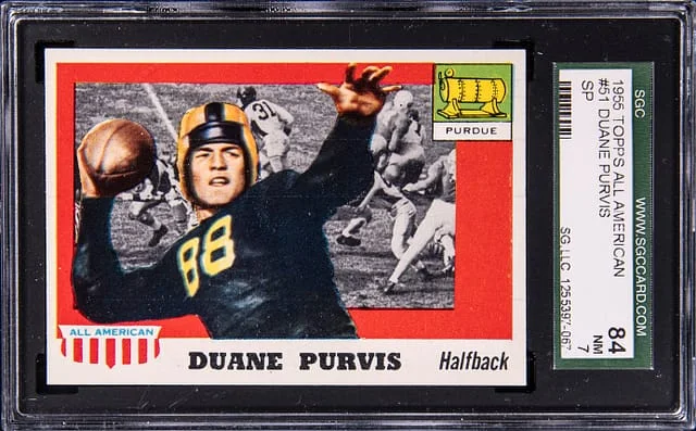 1955 Topps Duane Purvis All American #51 card image