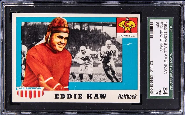 1955 Topps Eddie Kaw All American #15 card image