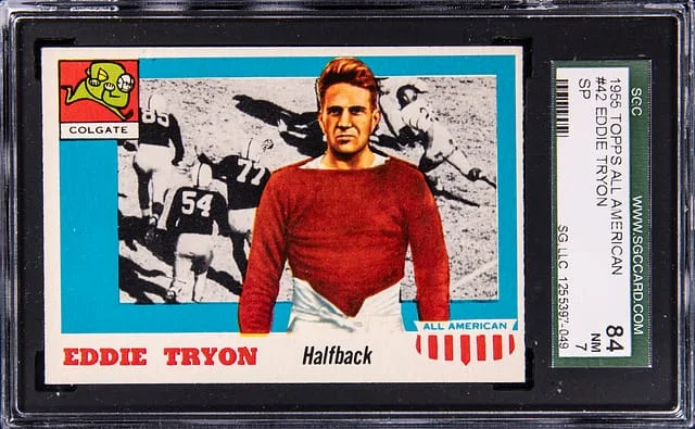 1955 Topps Eddie Tryon All American SP #42 card image