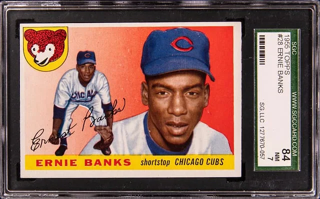 1955 Topps Ernie Banks #28 card image