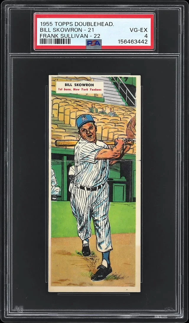 1955 Topps Frank Sullivan - 22 Doubleheaders Bill Skowron #21 card image