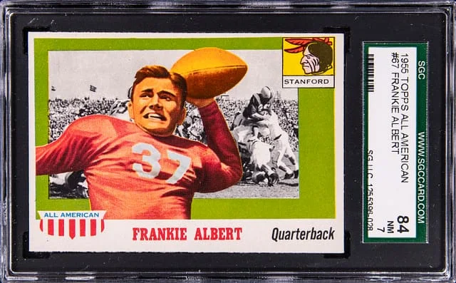 1955 Topps Frankie Albert All American #67 card image