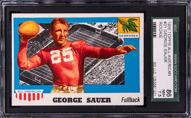 1955 Topps George Sauer All American #31 card image