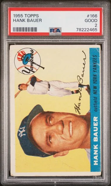 1955 Topps Hank Bauer #166 card image