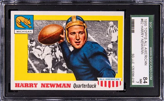 1955 Topps Harry Newman All American #62 card image
