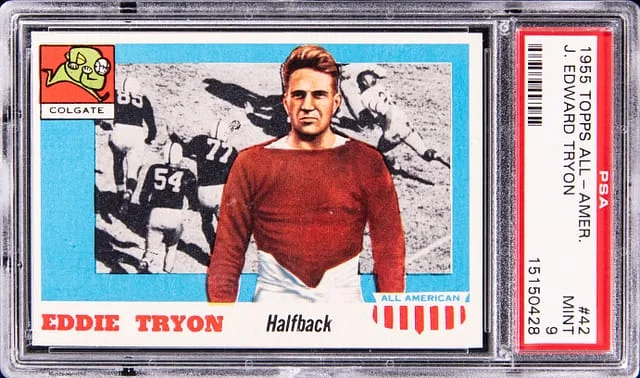 1955 Topps J. Edward Tryon All-American #42 card image