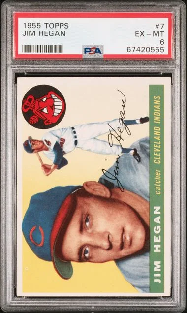 1955 Topps Jim Hegan #7 card image