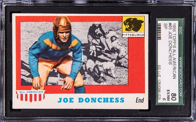 1955 Topps Joe Donchess All American #65 card image