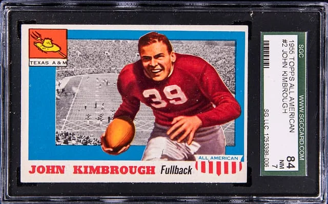 1955 Topps John Kimbrough All American #2 card image
