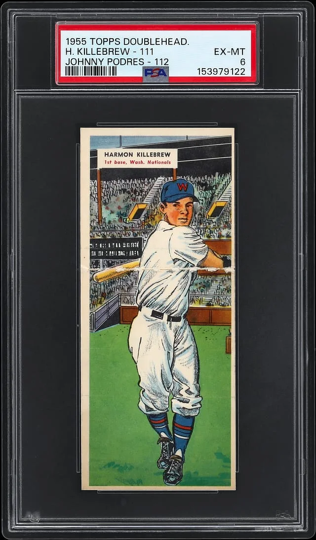 1955 Topps Johnny Podres - 112 Doubleheaders Harmon Killebrew #111 card image