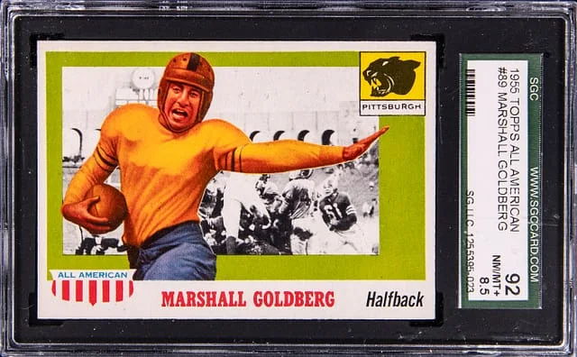 1955 Topps Marshall Goldberg All American #89 card image