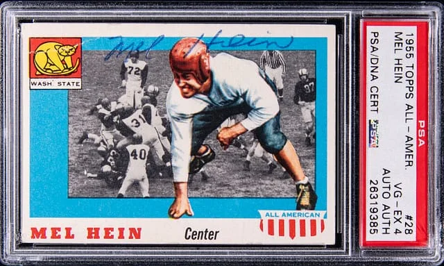 1955 Topps Mel Hein All-American #28 card image