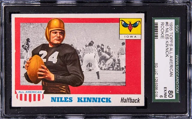 1955 Topps Niles Kinnick All American #6 card image