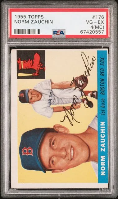 1955 Topps Norm Zauchin #176 card image