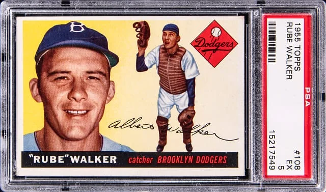 1955 Topps Rube Walker #108 card image