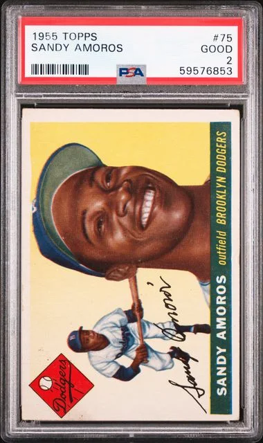1955 Topps Sandy Amoros #75 card image